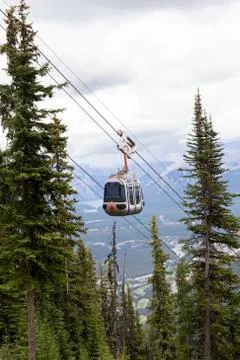 Banff, Canada -June 13, 2015 Banff Sulphur Mountain. Stock Photos