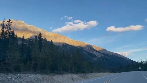 Banff Canada September 03 2024 Driving on Icefields Parkway towards Banff Stockbeeldmateriaal 343195237