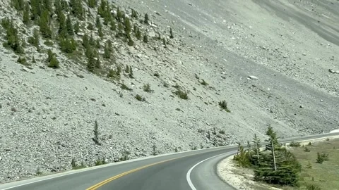 Banff Canada September 03 2024 Driving on Icefields Parkway to Columbia Icefield 動画素材 343312430