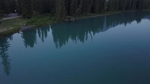 Banff Row River Stock Footage 255672628
