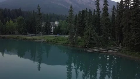Banff Row River Stock Footage 255672656