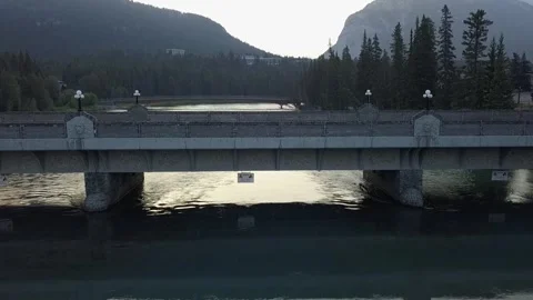 Banff Row River Stock Footage 255672869