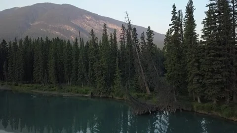 Banff Row River Stock Footage 255672973