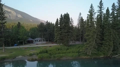 Banff Row River Stock Footage 255673410