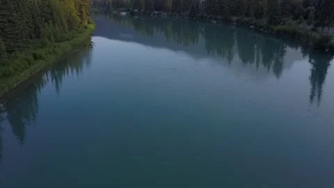 Banff Row River Stock Footage 255673500