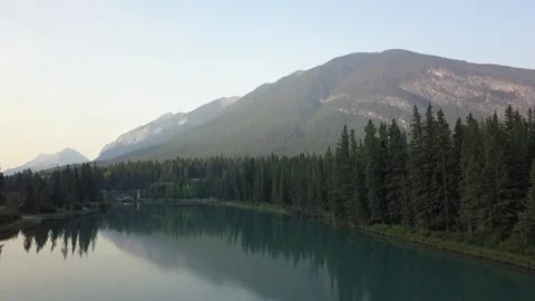 Banff Row River Stock Footage 255673525