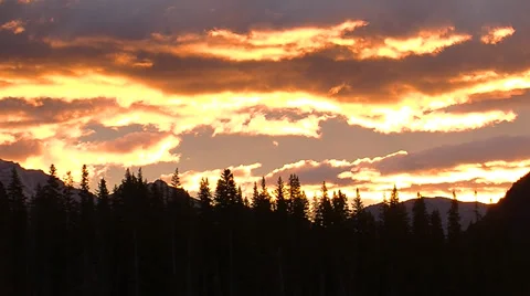 Banff Sunrise Closeup Time Lapse Stock Footage 32186069