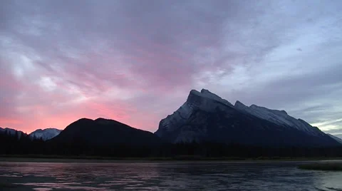 Banff Sunrise Stock Footage 32186090