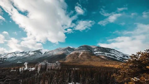 Banff Timelapse 4K Stock Footage 155569037