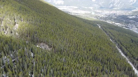 Banff town Mountainside 库存影片 188600971