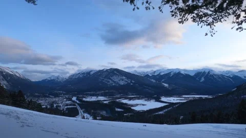 Banff Town Sunset Timelapse Stock-Footage 154295061