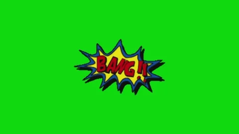 Bang animation on green background 動画素材 329833776