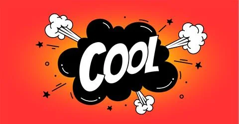Bang Boom Speech Bubble with text Cool Stock Illustration