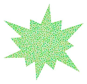 Bang Collage of Dots Stock Illustration