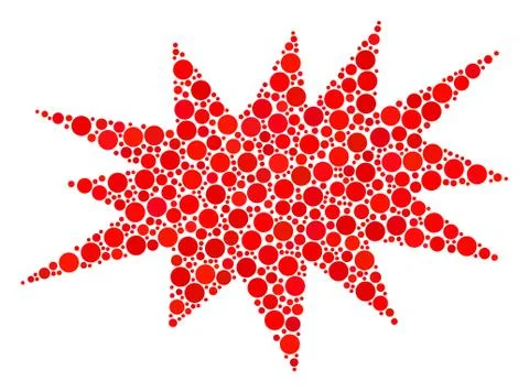 Bang Collage of Filled Circles Illustrazione stock