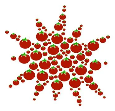 Bang Collage of Tomato Stock Illustration