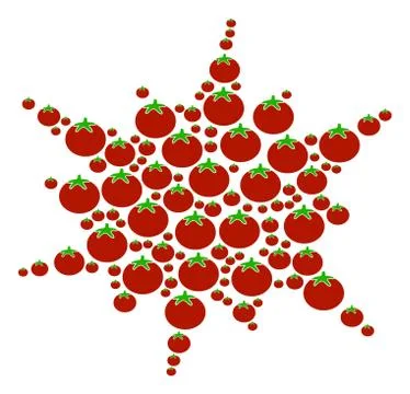 Bang Collage of Tomato Stock Illustration