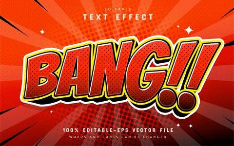 Bang comic style text effect editable Stockillustratie