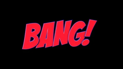 BANG Comic Text and Speech Balloon Animation, with Alpha Matte, Loop Stock Footage 130101873