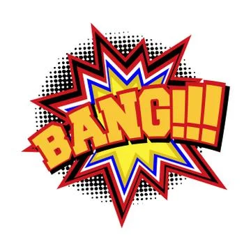 BANG comic text sound effect Stock Illustration