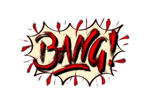 Bang! - Comics speech bubble explosion sound effect illustration Stock Illustration