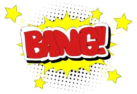 Bang - Comics word. Vector retro abstract comic book speech bubble, wording s Stock Illustration