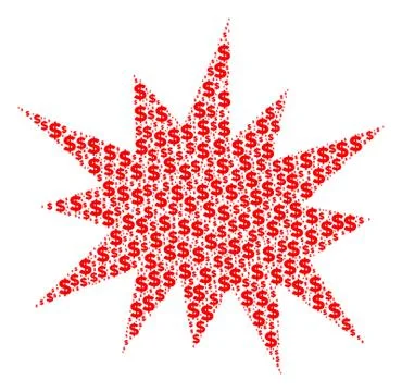 Bang Composition of Dollar and Dots イラスト素材