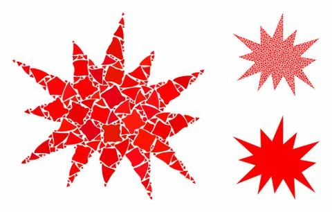 Bang Composition Icon of Trembly Elements Stock Illustration