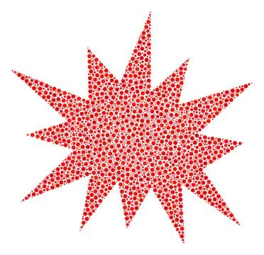 Bang Composition of Small Circles Stock Illustration