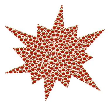 Bang Composition of Tomato Stock Illustration