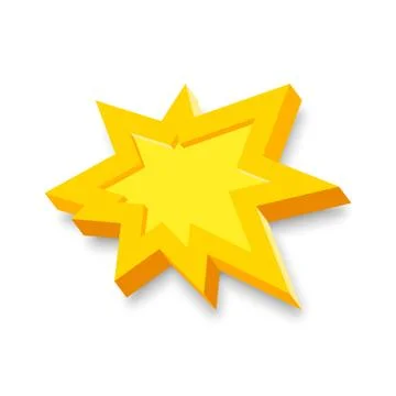 Bang explosion sign with 3D style Illustration