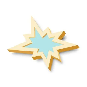 Bang explosion sign with 3D style Illustration