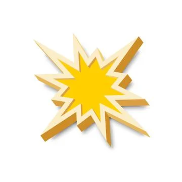 Bang explosion sign with 3D style Illustration
