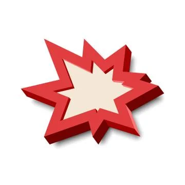 Bang explosion sign with 3D style Stock Illustration