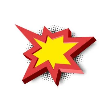 Bang explosion sign with 3D style Stock Illustration