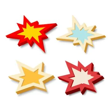 Bang explosion sign with 3D style Illustration