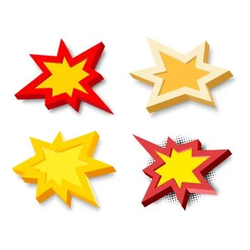 Bang explosion sign with 3D style Illustration
