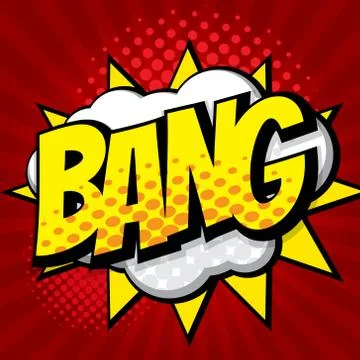 Bang pop art, comic book background Stock Illustration