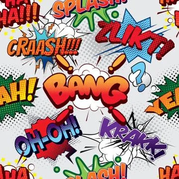 Bang Seamless comics background Stock-Illustration