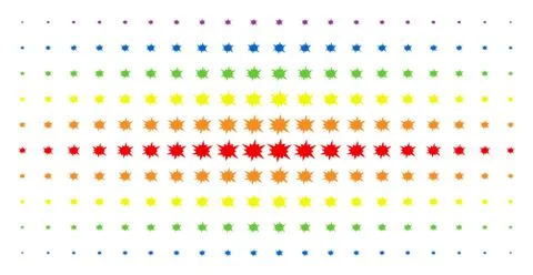 Bang Spectrum Halftone Effect Stock Illustration