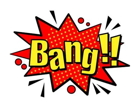 Bang! speech bubble in retro style Stock Illustration