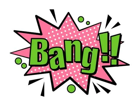 Bang! speech bubble in retro style Stock Illustration