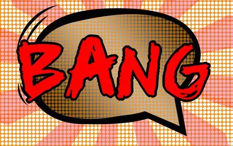 Bang text with comic book style Stock-Illustration
