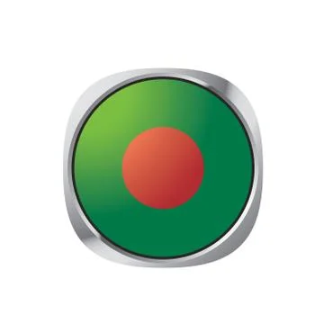 Bangaladesh flag button Stock Illustration