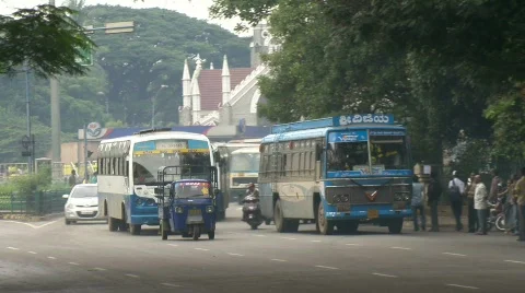 Bangalore bus Stockbeeldmateriaal 865882