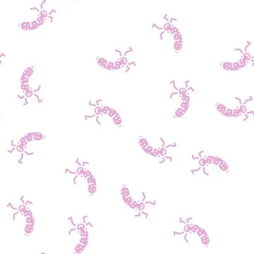 Banger meat character glyph vector seamless pattern Stock Illustration