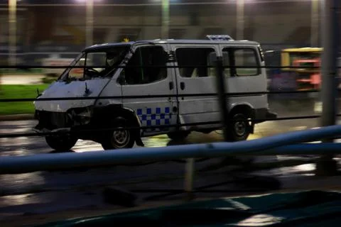 Banger Van mid race 写真素材