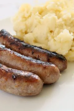 Bangers and mash Stock Photos