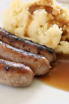 Bangers and mash Stock Photos