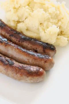Bangers and mash Stock Photos